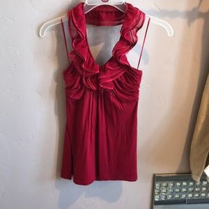 Ruffled halter top